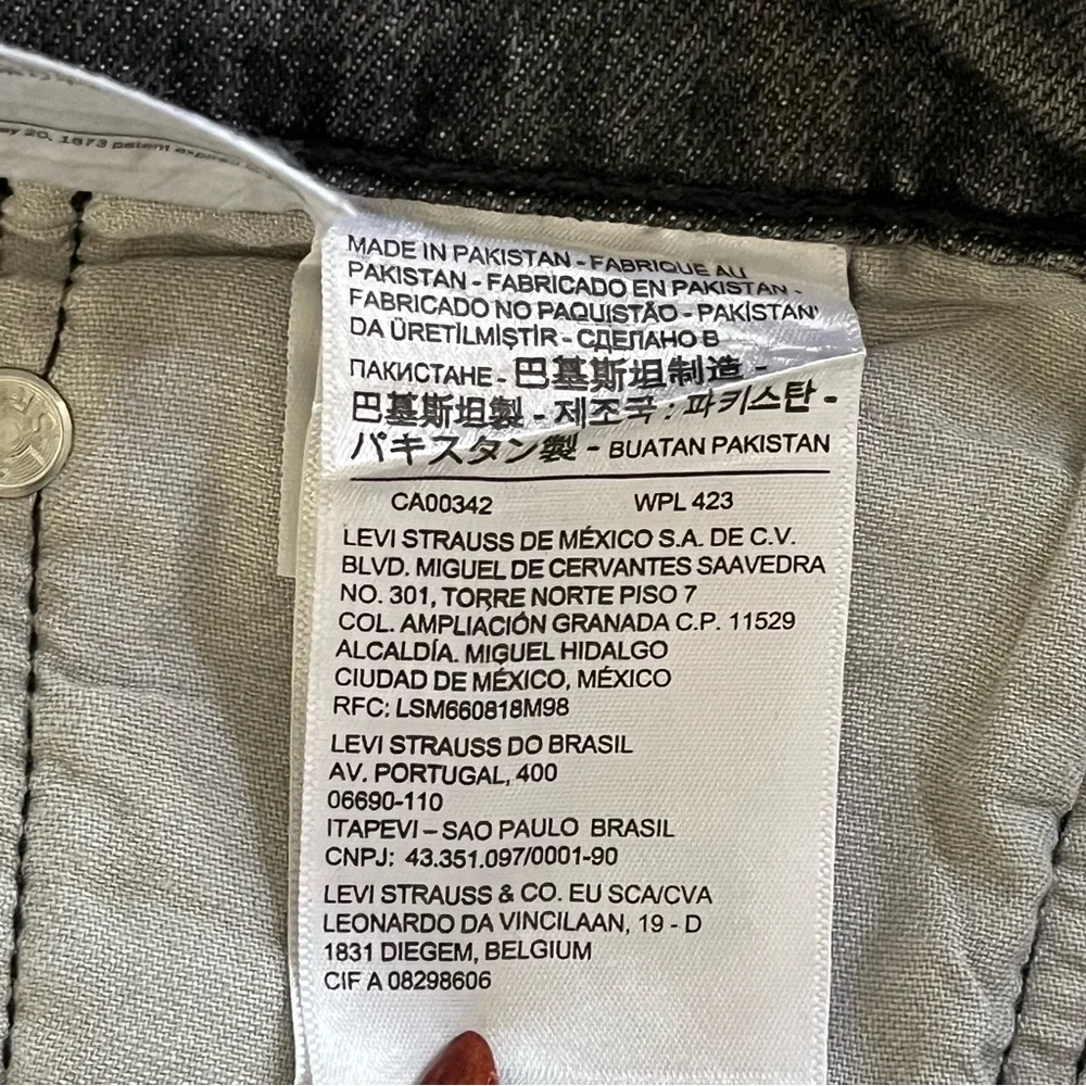 Levi's 511 Gray Denim Jeans Men’s Size 40x30